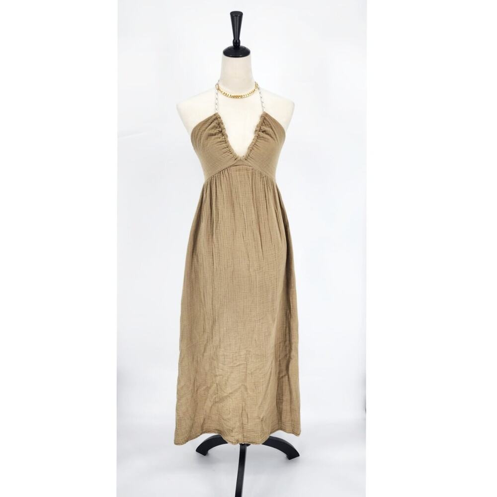 Nwtg Maggie Gauze Halter Maxi Dress Size Small - Picture 2 of 6